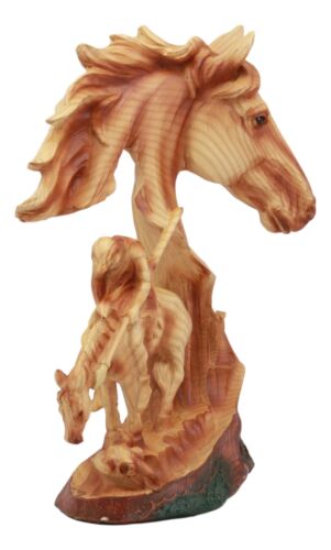 Ebros Faithful Steed End Of The Trail Statue 9" Tall Wooden Horse Bust