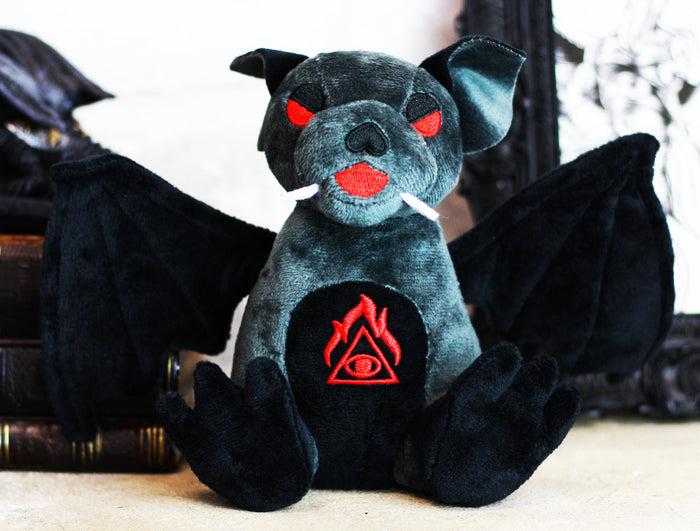 Ebros Fantasy Demonic Vampire Dracula Blood Thirsty Bat Luxe Soft Plush Toy Doll 9"H