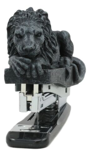 Ebros Faux Stone Gothic Lion Gargoyle Stapler Decorative Office Accessory 5.25"L