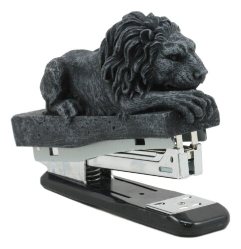 Ebros Faux Stone Gothic Lion Gargoyle Stapler Decorative Office Accessory 5.25"L