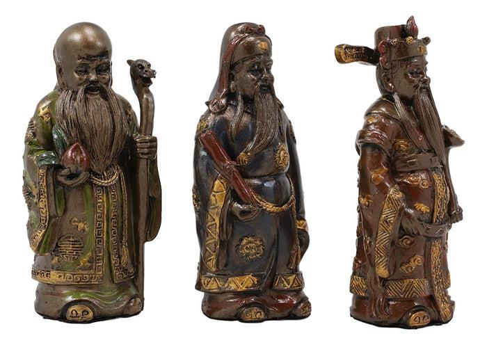 Ebros Feng Shui Fu Lu Shou Gods San Xing Three Celestial Stars Figurine Set Of 3