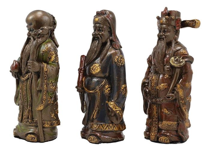 Ebros Feng Shui Fu Lu Shou Gods San Xing Three Celestial Stars Figurine Set Of 3