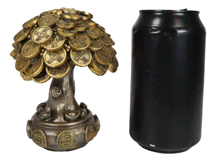 Ebros Feng Shui Gold Tree Statue Golden Money Coin Tree Of Wealth And Abundance Decor Talisman Figurine