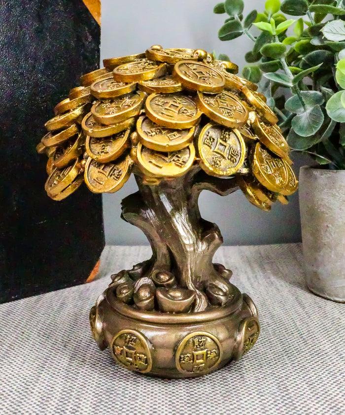 Ebros Feng Shui Gold Tree Statue Golden Money Coin Tree of Wealth And Abundance Decor Talisman Figurine Ebros Feng Shui Gold Tree Statue Golden Money Coin Tree of Wealth And Abundance Decor Talisman Figurine