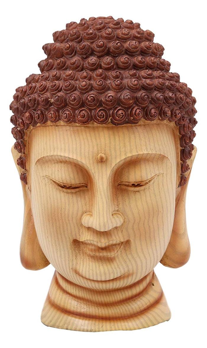Ebros Feng Shui Shakyamuni Buddha Gautama Head With Ushnisha Statue 9" H