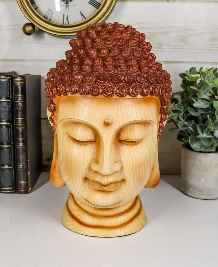 Ebros Feng Shui Shakyamuni Buddha Gautama Head with Ushnisha Statue 9" H Ebros Feng Shui Shakyamuni Buddha Gautama Head with Ushnisha Statue 9" H
