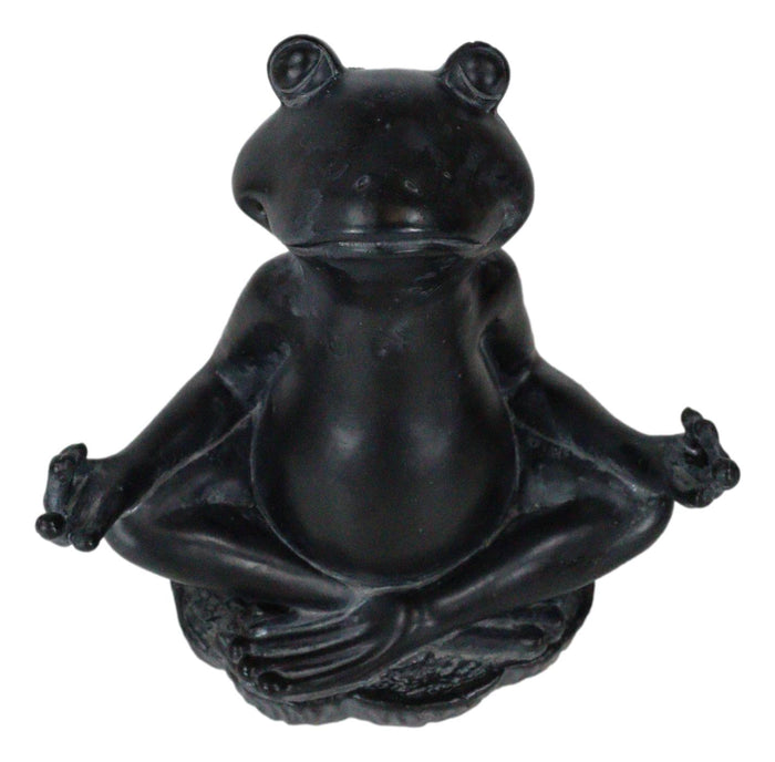 Ebros Feng Shui Vastu Buddha Zen Yoga Frog Meditating Statue Decor Talisman Figurine