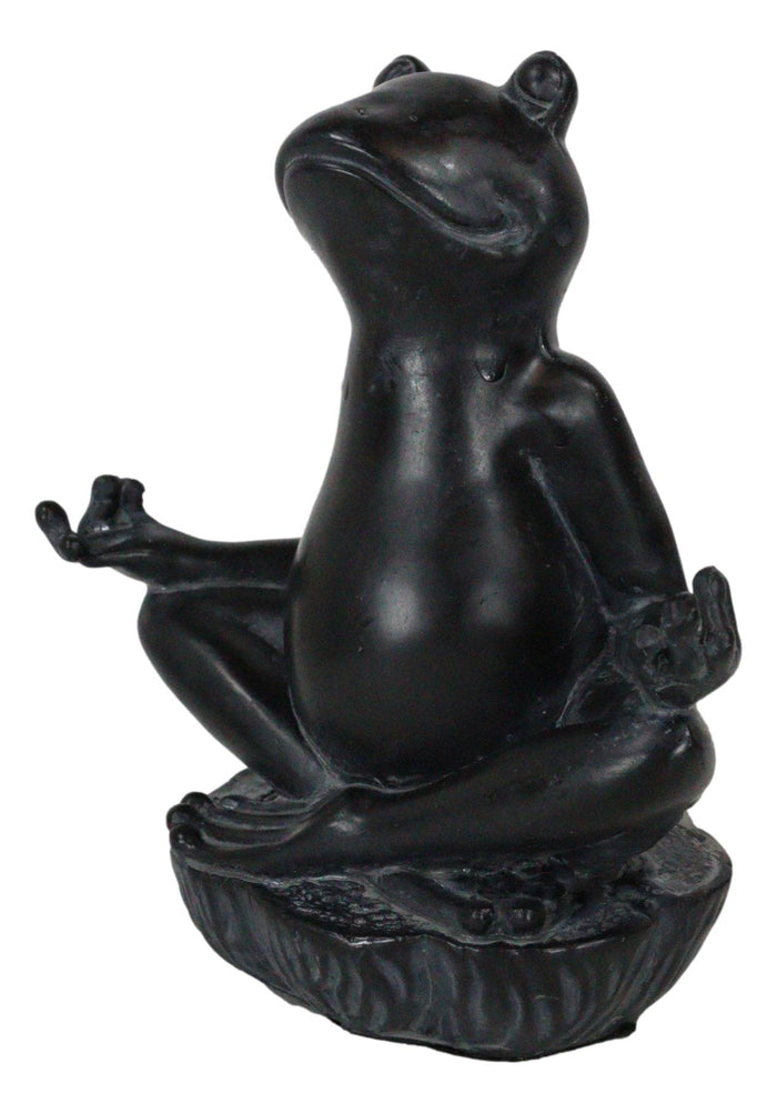 Ebros Feng Shui Vastu Buddha Zen Yoga Frog Meditating Statue Decor Talisman Figurine