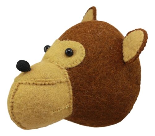 Ebros Fiona Walker England Handmade Organic Baby Animal Head Wall Decor Mini Safari And Farmland Collection (Mini Monkey)