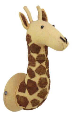 Ebros Fiona Walker England Handmade Organic Baby Animal Head Wall Decor Mini Safari And Farmland Collection (Mini Giraffe)