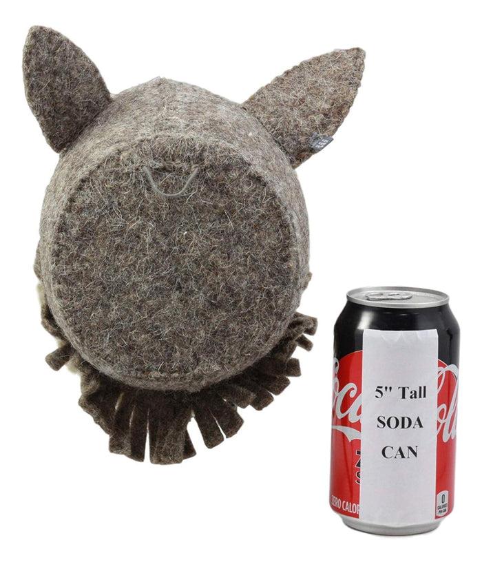 Ebros Fiona Walker England Handmade Organic Baby Animal Head Wall Decor Mini Safari And Farmland Collection (Mini Wolf)