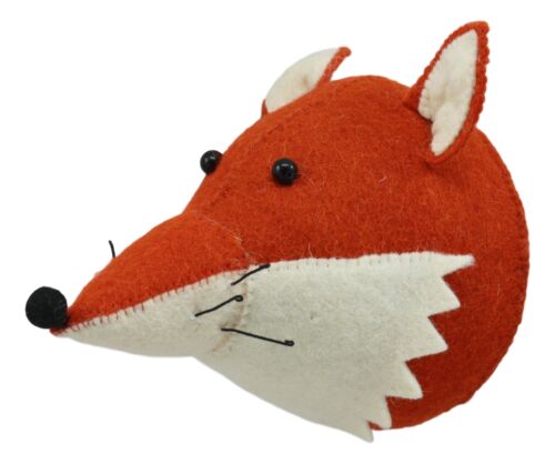Ebros Fiona Walker England Handmade Organic Baby Animal Head Wall Decor Mini Safari And Farmland Collection (Mini Fox)