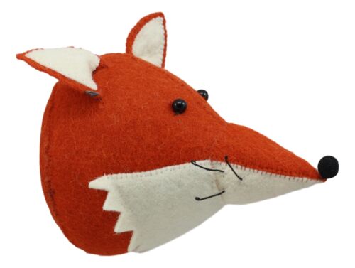 Ebros Fiona Walker England Handmade Organic Baby Animal Head Wall Decor Mini Safari And Farmland Collection (Mini Fox)