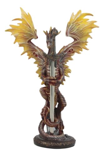 Ebros Flame Blade Ruth Thompson Dragon Statue With Dragon Letter Opener 11.75"H