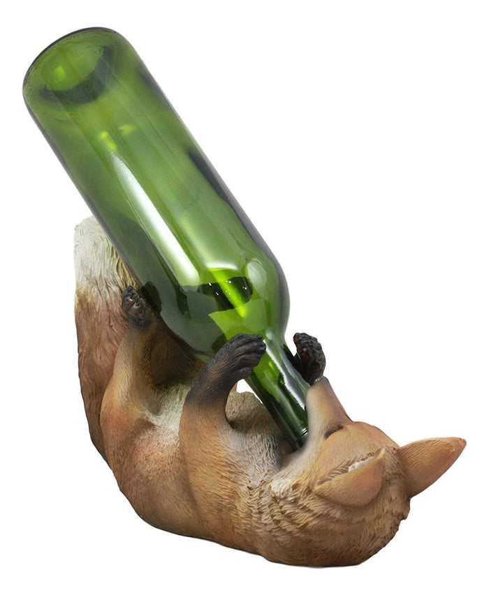 Ebros Fox Wine Bottle Holder Fox And Grapes Kitchen Countertop Caddy Storage