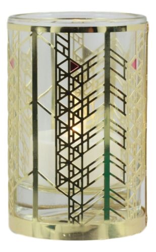 Ebros Frank Lloyd Wright Hollyhock House California Brass Votive Candle Holder