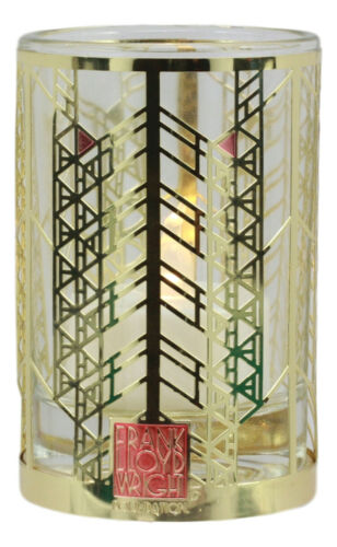 Ebros Frank Lloyd Wright Hollyhock House California Brass Votive Candle Holder