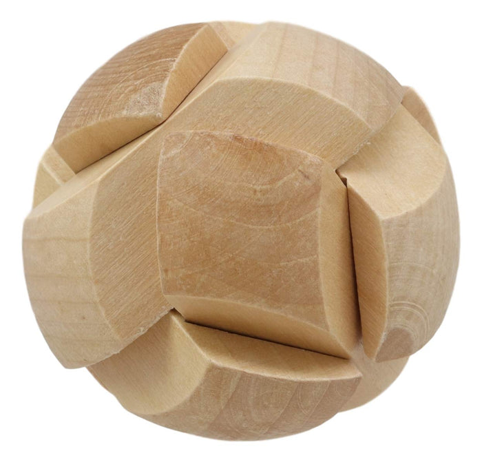 Ebros Frank Lloyd Wright Soccer Ball 3D Block Mini Puzzle 2.75" Height Wooden Puzzles