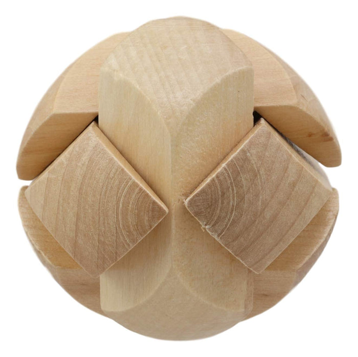 Ebros Frank Lloyd Wright Soccer Ball 3D Block Mini Puzzle 2.75" Height Wooden Puzzles
