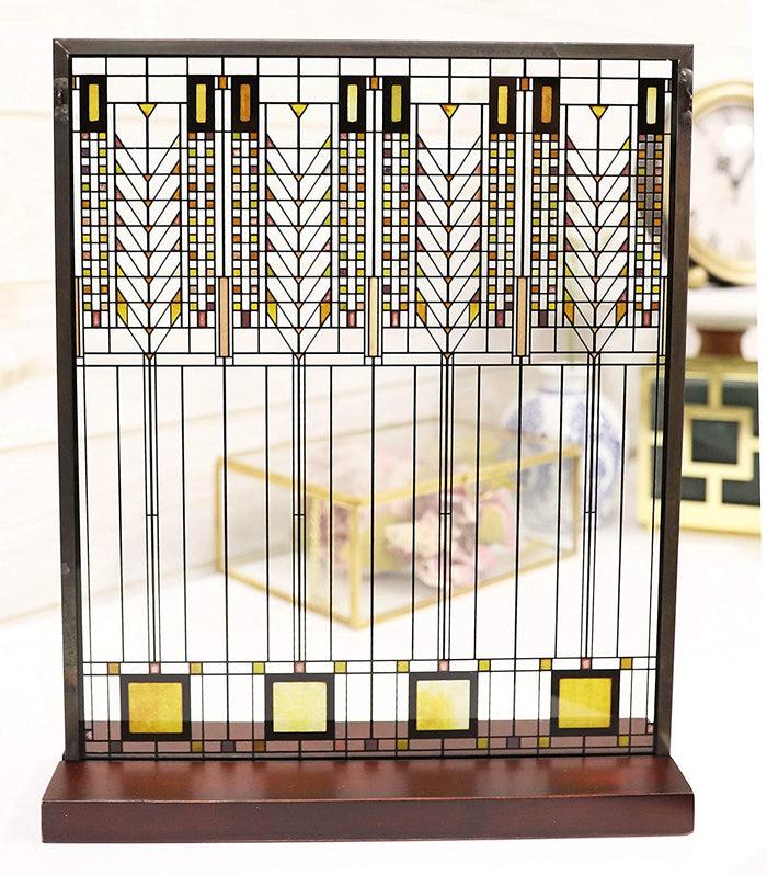 Ebros Frank Lloyd Wright Tree Of Life Stained Glass 11.5" X 9.5" Desktop Plaque