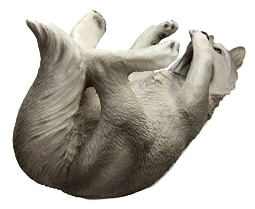 Ebros Full Moon Drunken Gray Wolf Wine Holder Moonshine Howl Cries Of The Night Wine Caddy Figurine 10.5" Long