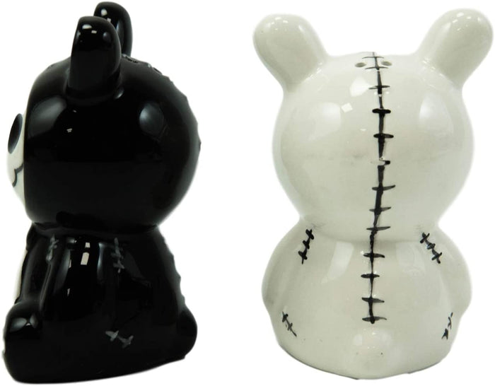 Ebros Furry Bones Bun Bun Rabbits Salt And Pepper Shakers Ceramic Set 3.5"H