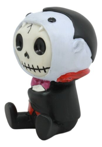 Ebros Furrybones Count Dracula Figurine Small 2.5" Furry Bones Vampire Skelton