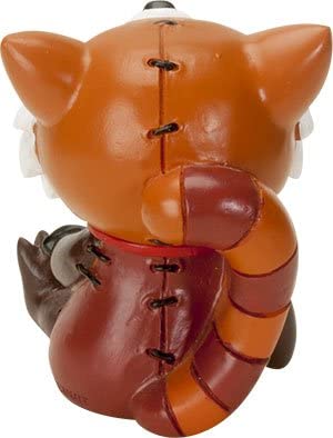 Ebros Furrybones Reddington The Red Panda Hooded Skeleton Monster Collectible