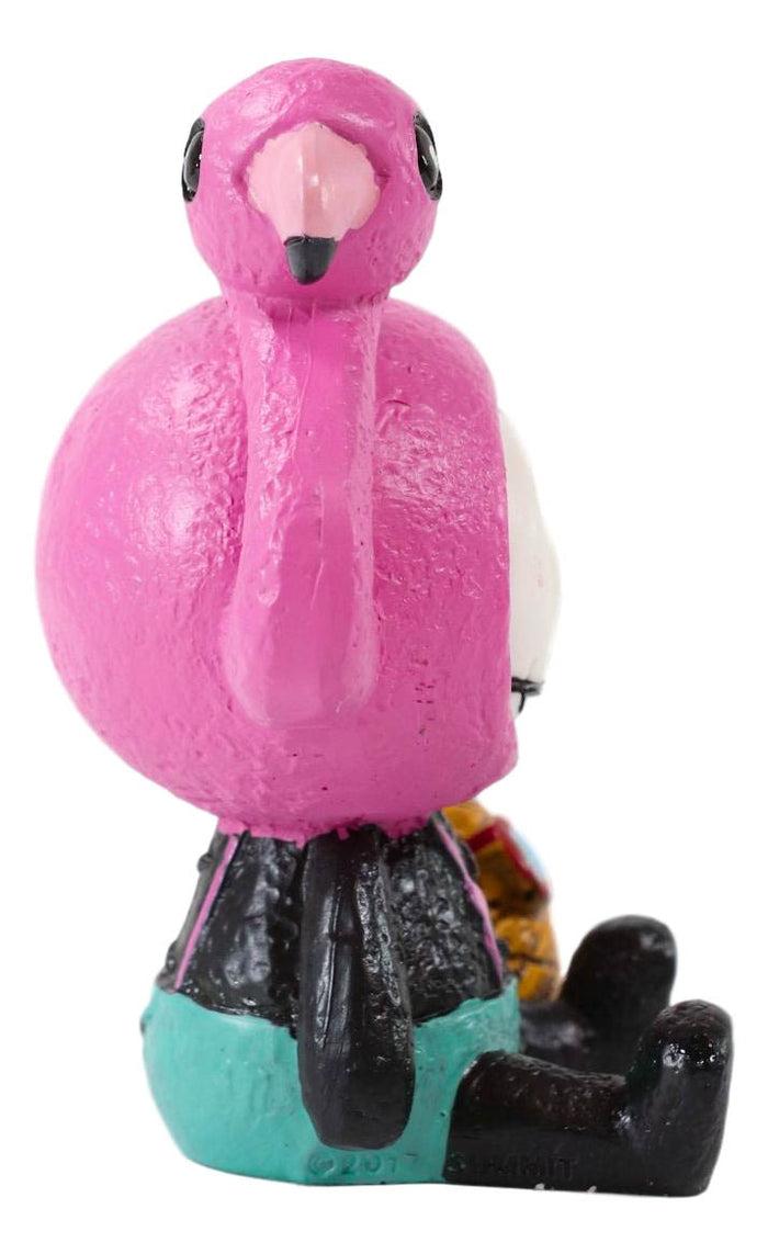 Ebros Furrybones Tropical Pineapple Pink Flamingo Diva Star Figurine Small 3.25"