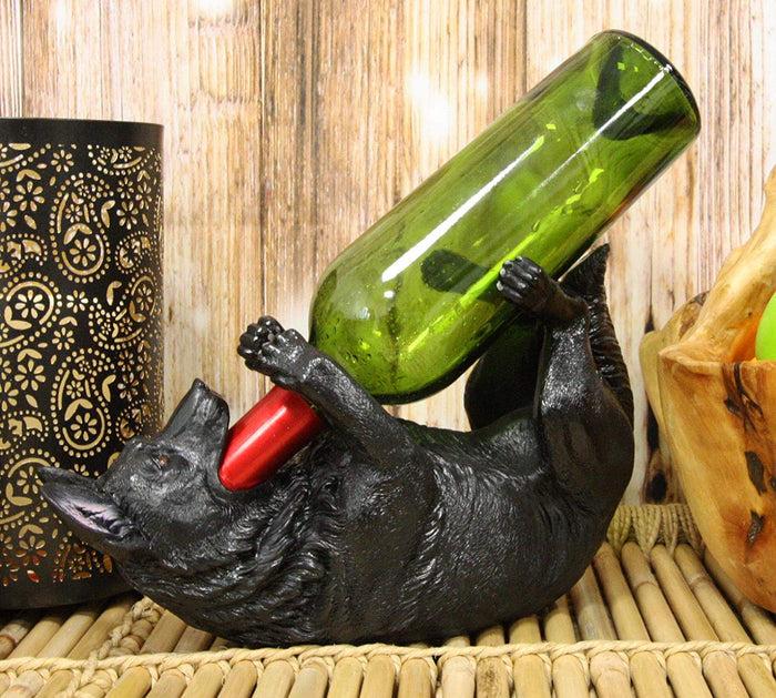 Ebros German Shepherd Dog Wine Bottle Holder Kitchen Decor (Black) Ebros German Shepherd Dog Wine Bottle Holder Kitchen Decor (Black)