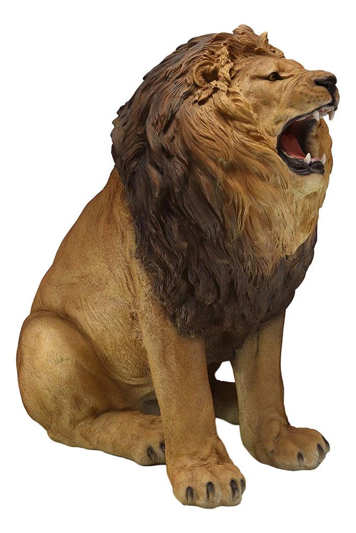 Ebros Giant King Of The Jungle Ferocious Roaring Lion Realistic Statue 41"Tall Decor