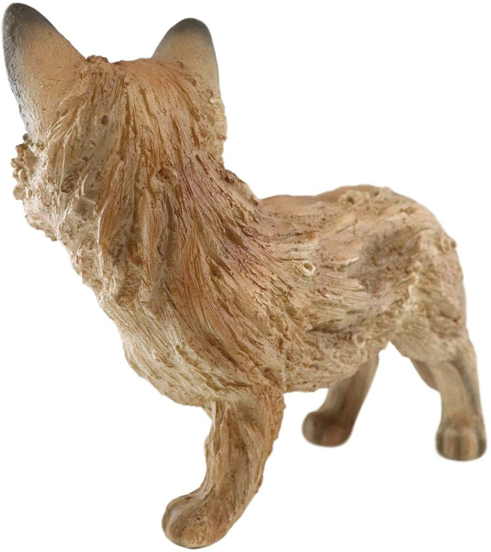Ebros Gift 10.8" Wide Realist Driftwood Look Fox Resin Figurine Statue