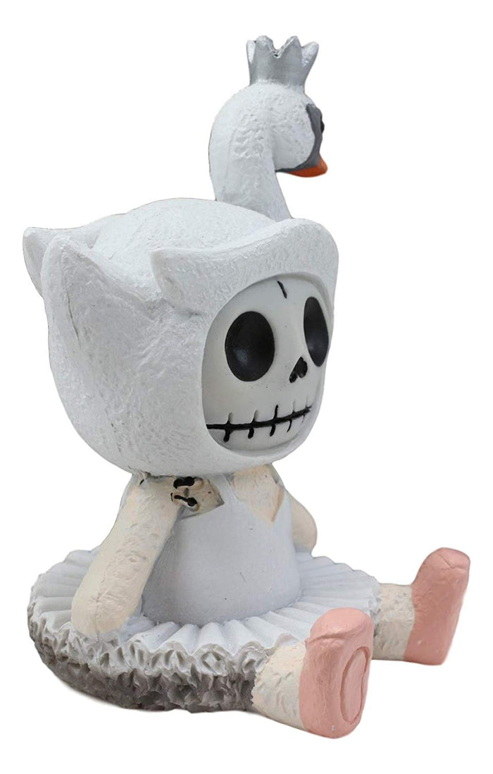 Ebros Gift 3.5" H Tall Furrybones Odette The Graceful White Swan Lake Princess Ballerina Collectible Figurine