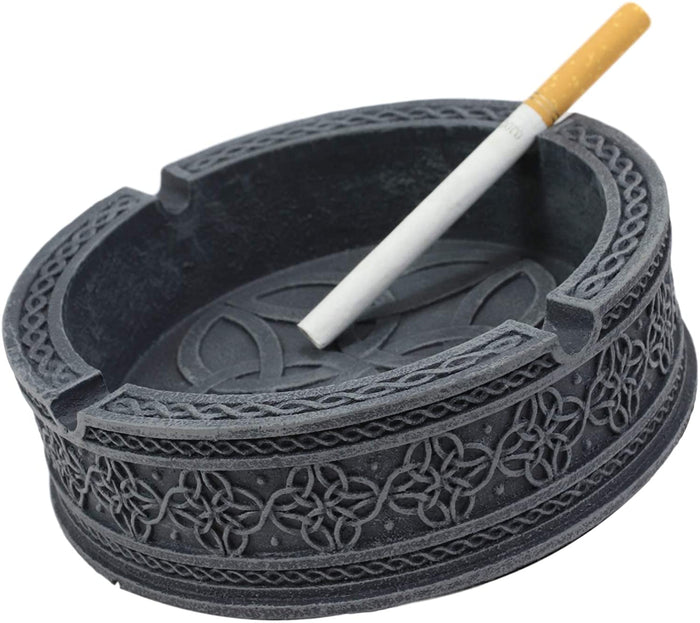Ebros Gift 5" D Round Celtic Tribal Knotwork Dara Knots Design Ashtray