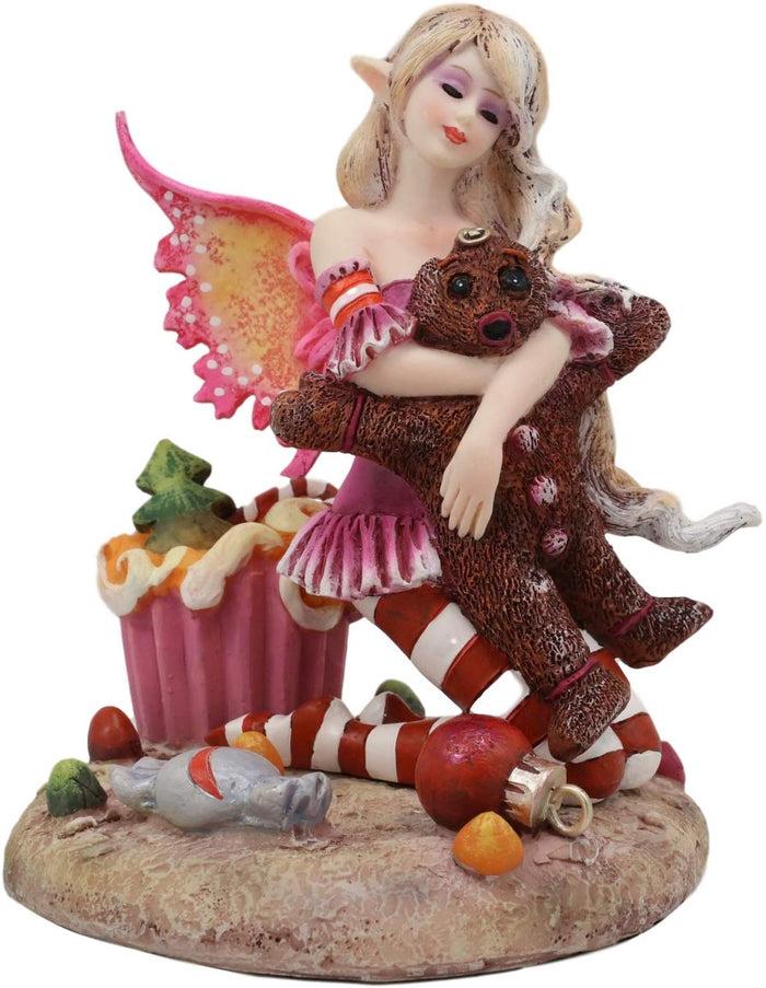 Ebros Gift 5"H TWAS The Night Fairy With Ginger Bread Hand Paint Resin Figurine