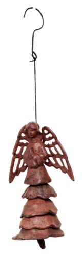 Ebros Gift Aluminum Gabriel Angel Wind Chime Aluminum Angel Messenger Outdoor Safe Wind Chime Home Patio Garden Decor 7.25" H