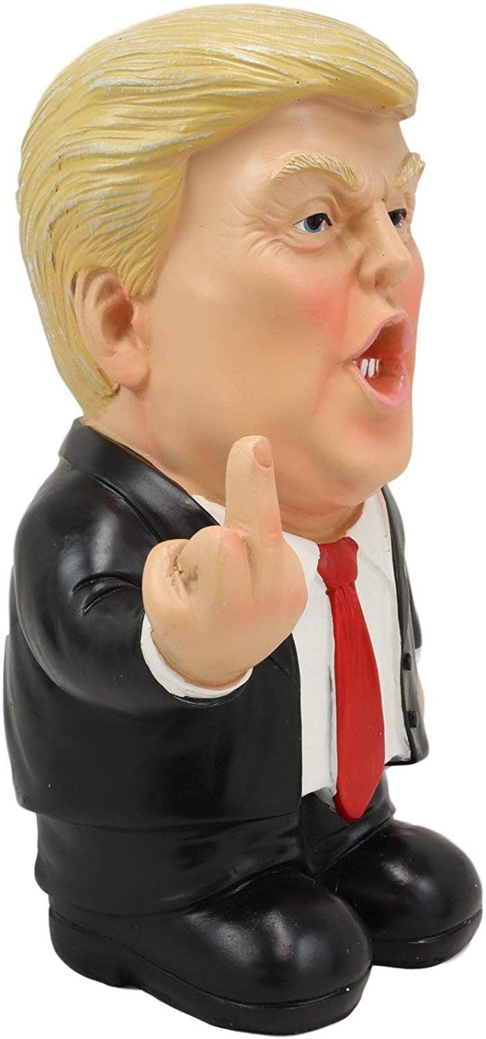 Ebros Gift 'Angry At The World' USA President Donald Trump Flipping The Bird Sign Statue