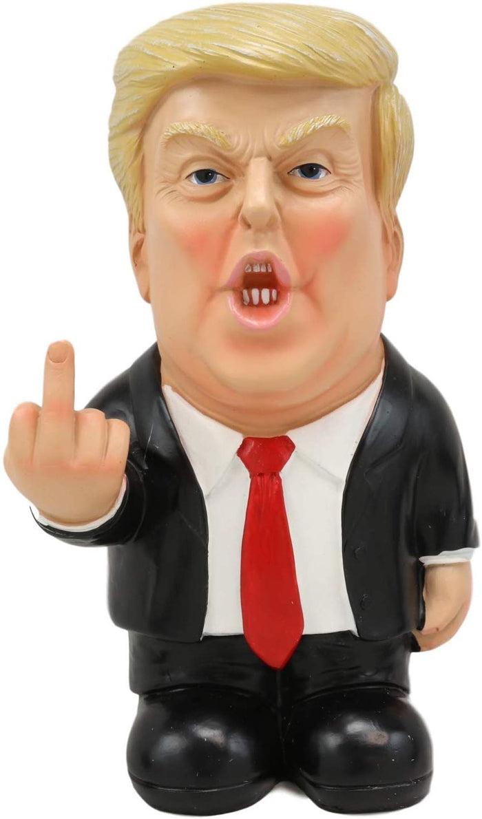 Ebros Gift 'Angry At The World' USA President Donald Trump Flipping The Bird Sign Statue