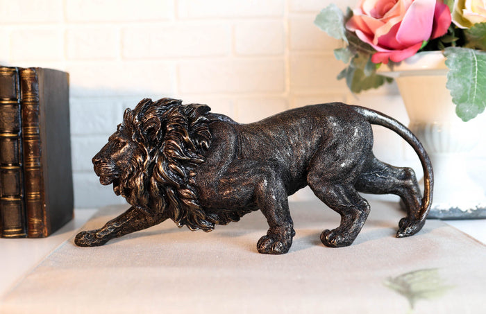 Ebros Gift Apex King Of The Jungle Aslan Lion Decorative Figurine 12.5" Long
