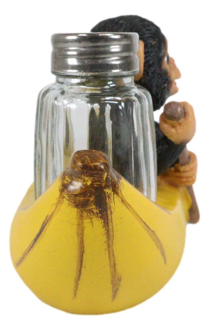 Ebros Gift Baby Monkey Rowing In Banana Boat Salt & Pepper Shakers Holder Figurine Set