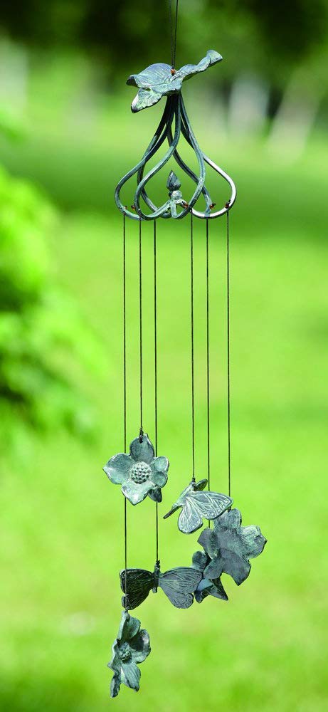 Ebros Gift Beautiful Cottage Garden Verdi Green Cornus Dogwood Flower Blossoms Aluminum Metal Mobile Wind Chime 31" Long Resonant Outdoor Whimsical Rustic Patio Deck Pool Decor Hanging Accessory Ebros Gift Beautiful Cottage Garden Verdi Green Cornus Dogwood Flower Blossoms Aluminum Metal Mobile Wind Chime 31" Long Resonant Outdoor Whimsical Rustic Patio Deck Pool Decor Hanging Accessory