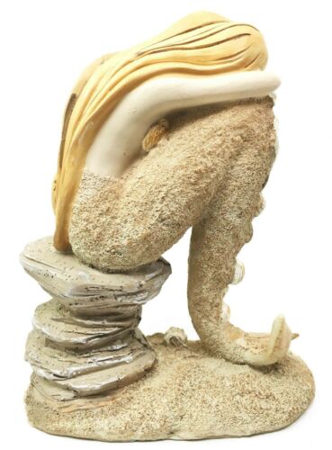 Ebros Gift Beautiful Ocean Atlantis Goddess Sitting Mermaid Adorned With Shells Figurine Collectible