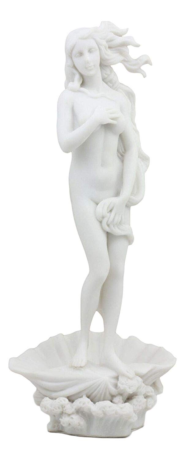 Ebros Gift Birth Of Venus Statue Inspired By Botticelli Figurine Of Aphrodite Making Up The Uffizi Museum Decor Sculpture Greek Roman Gods And Goddesses Theme Off White Resin