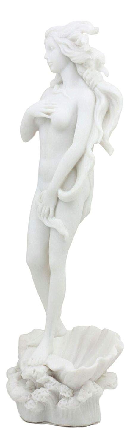 Ebros Gift Birth Of Venus Statue Inspired By Botticelli Figurine Of Aphrodite Making Up The Uffizi Museum Decor Sculpture Greek Roman Gods And Goddesses Theme Off White Resin