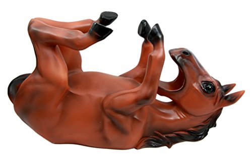 Ebros Gift Brown Chestnut Equestrian Stallion Horse Wine Bottle Holder Caddy Figurine