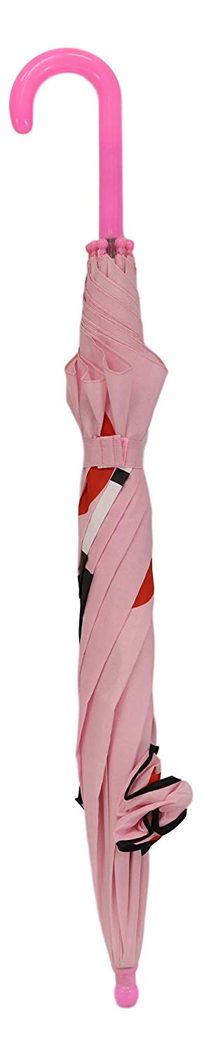 Ebros Gift Children Kids Animated Colorful Pop Up Umbrella 33" Diameter Animal Themed Umbrellas With 3D Ears Or Eyes Fun Child Friendly Playing In The Rain (Pink Rabbit)