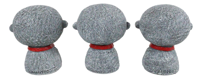 Ebros Gift Decorative Jizo Monks Set Of 3 Figurine 2.5" Height Charm Small Japan