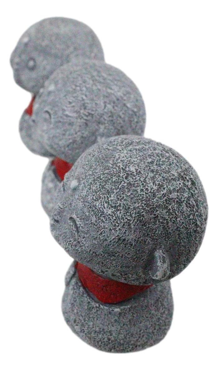 Ebros Gift Decorative Jizo Monks Set Of 3 Figurine 2.5" Height Charm Small Japan