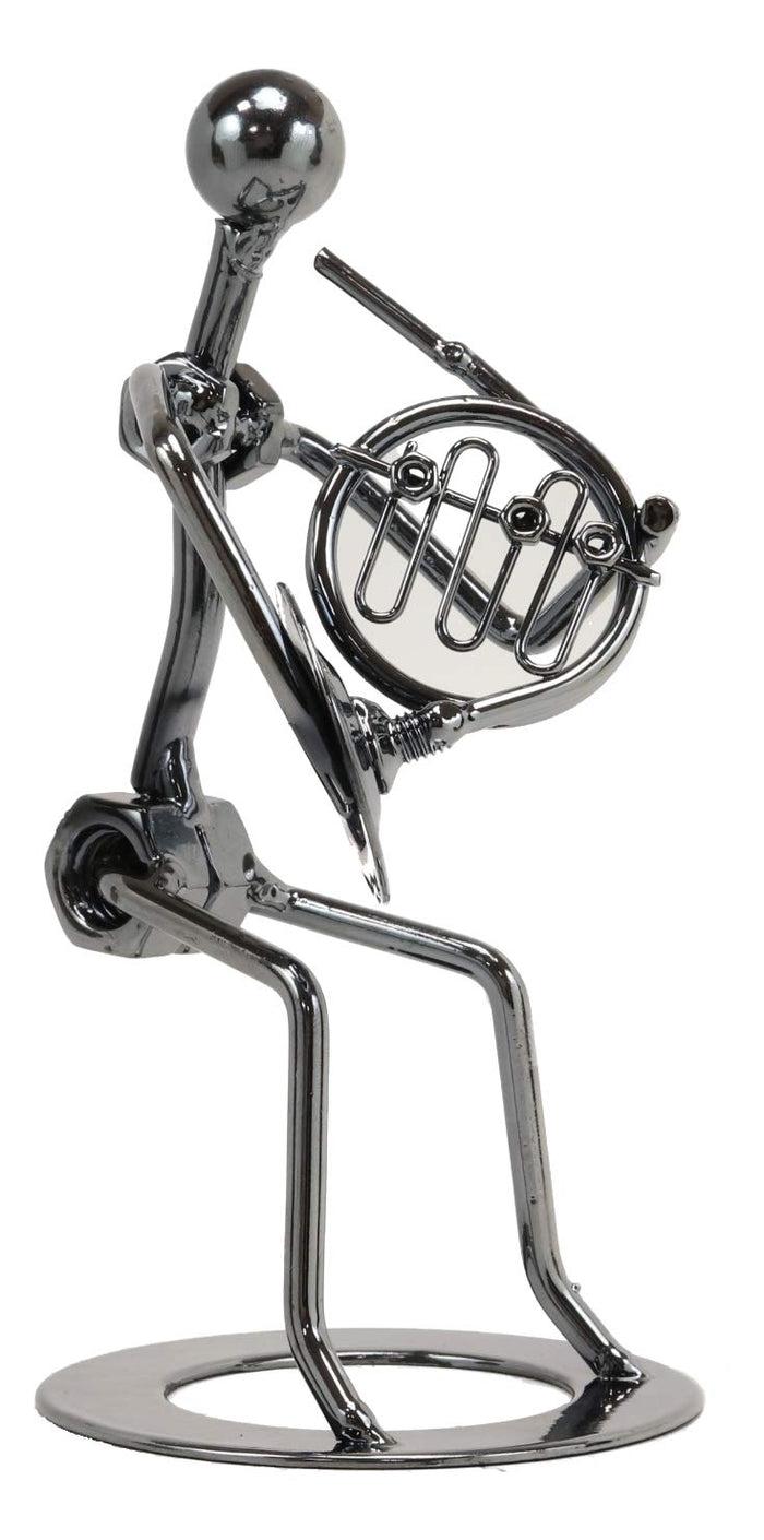 Ebros Gift Decorative Musician Metal Art Music Instrument Player 3D Figurine Hand Sculpted Electroplated Recycled Steel Home And Office Desk Table Decor Statue (Tuba Player)