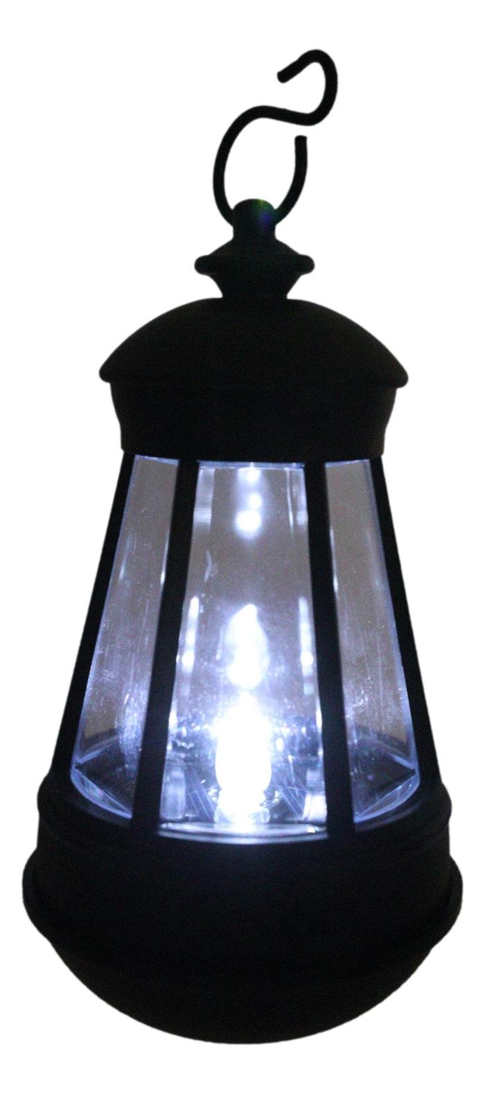 Ebros Gift Ebros Set Of 2 Plastic Solar Hanging LED Lantern 5.5 Inches High
